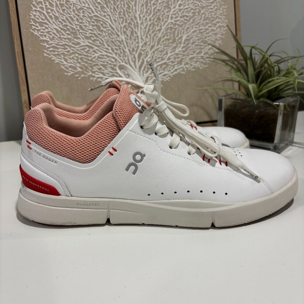 On Running: The Roger Advantage Olympic White Rose Shoes